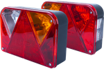Beleuchtungset: DOBPLAST Rückleuchte+ DOBPLAST LED-Seitenlichter + MANTES 5,5 m 13-PIN-Kabelbaum + Schnellverbinder