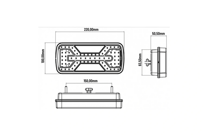 KAMAR X-SPIDER L2430+L2431 Rückleuchten, Bajonettanschluss 5-PIN, 7 Funktionen, links+rechts