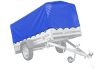 Blaue Hochplane für Garden Trailer 230 KIPP