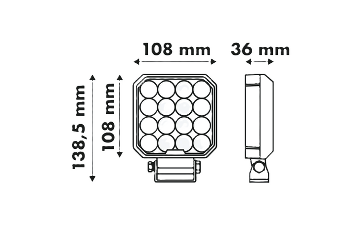 LED-Arbeitsleuchte LAYTZ LY7107 64xLED 6400lm quadratisch
