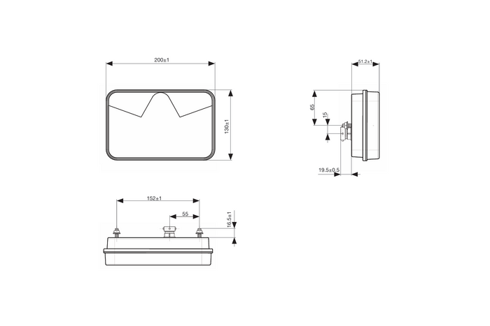 ASPÖCK MULTILED V Rückleuchte Bajonett 5PIN 4 Funktionen links