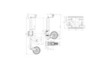 UNITRAILER automatisches Stützrad mit Halterung 250 kg 60 mm 785–955 mm