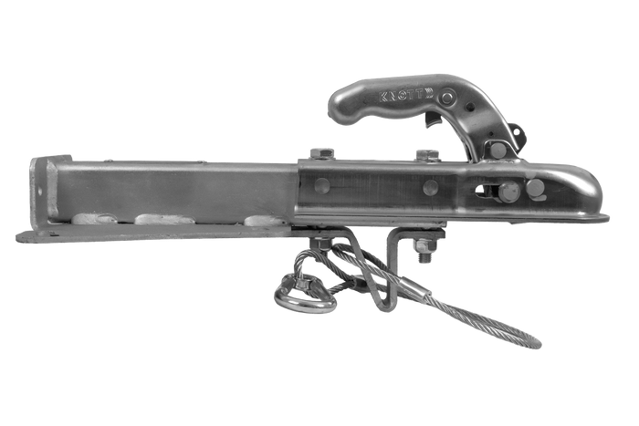 KNOTT KQ14-A+KZE7.5 Kugelkupplung für einen 750 kg Anhänger mit V-förmiger Deichsel
