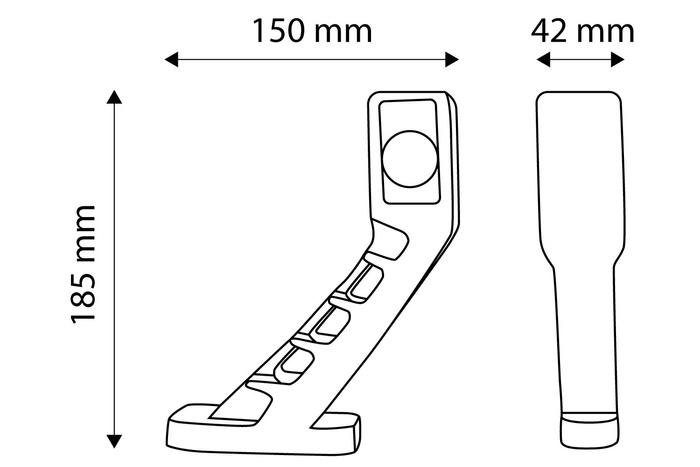 Ein Set von zwei TT TECHNOLOGY TT.12191 LED-Umrissleuchten, links + rechts, auf einem Gummiarm.