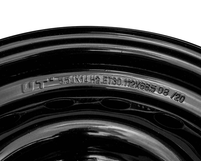 Stahlfelge für UNITRAILER Anhänger schwarz 5,5Jx14"H2 5x112 ET:30