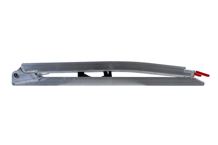 UNITRAILER ALR002 faltbare Rampen aus Aluminium für Anhänger, 221 cm, 680 kg Tragkraft, mit Gurt, 2er-Set